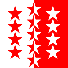 Flagge Kanton Wallis