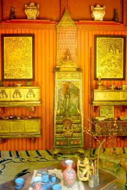 Interieur des thailndischen Teehauses (Raummitte)